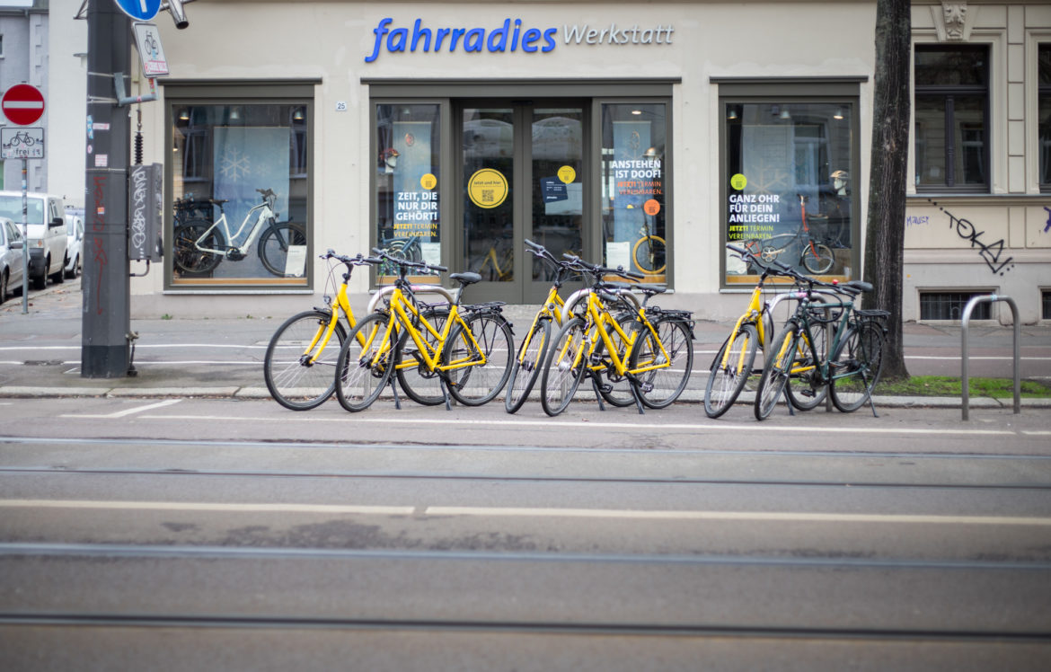 Gelbe Fahrräder